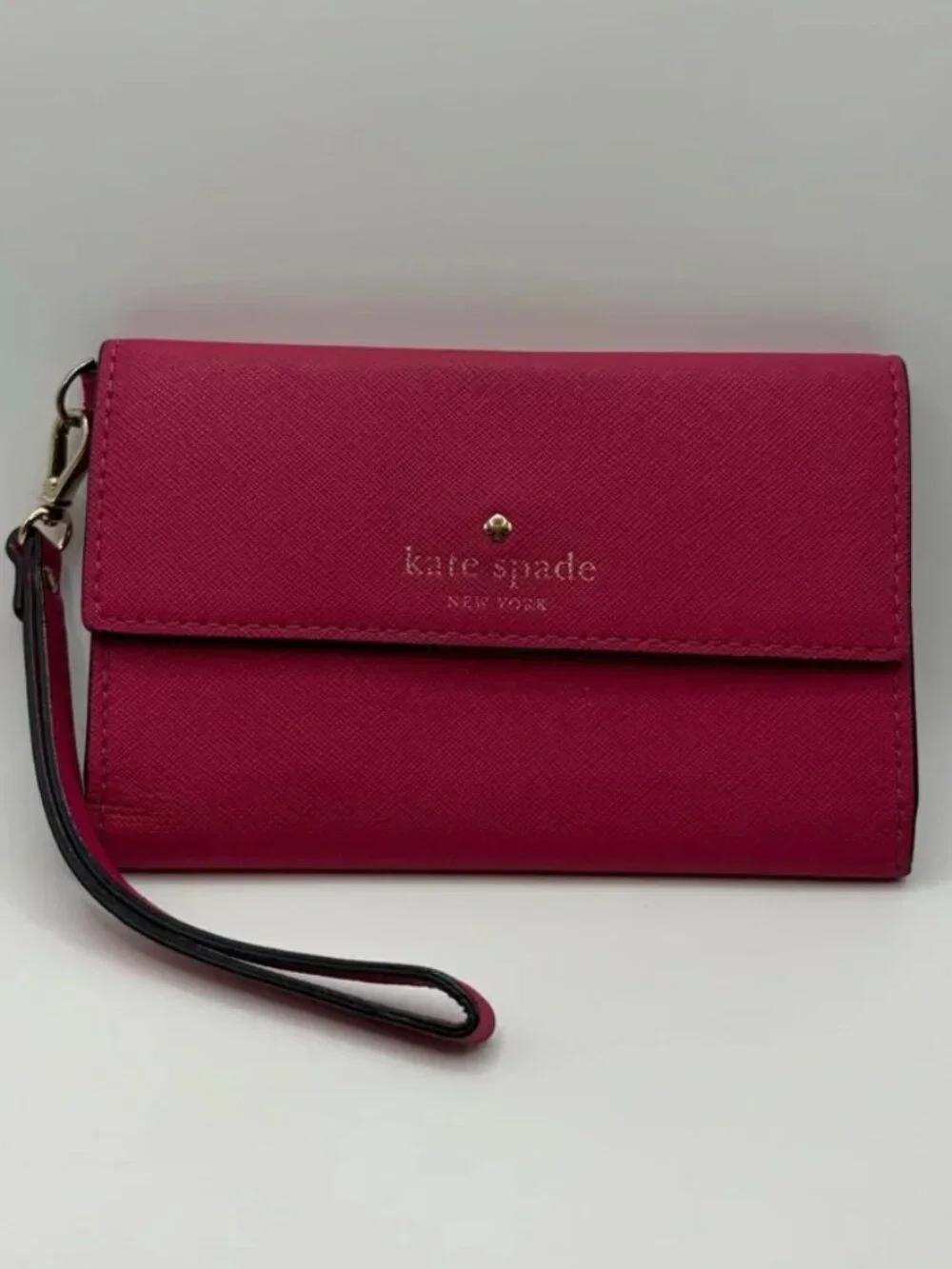 Kate Spade Fuchsia Saffiano Wristlet Clutch